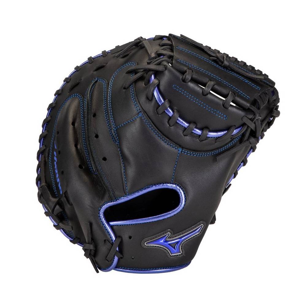 Womens Mizuno MVP Prime SE 34" Baseball Catchers Mitt Black/Royal Philippines (RXIJEL924)